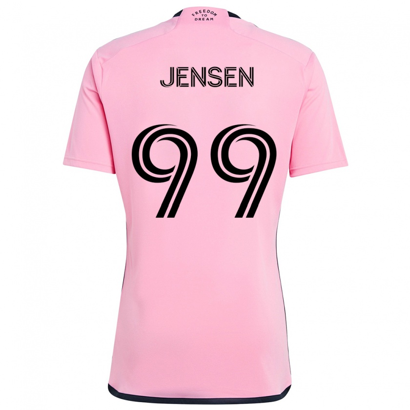 Kandiny Niño Camiseta Cole Jensen #99 Rosa 1ª Equipación 2024/25 La Camisa Chile