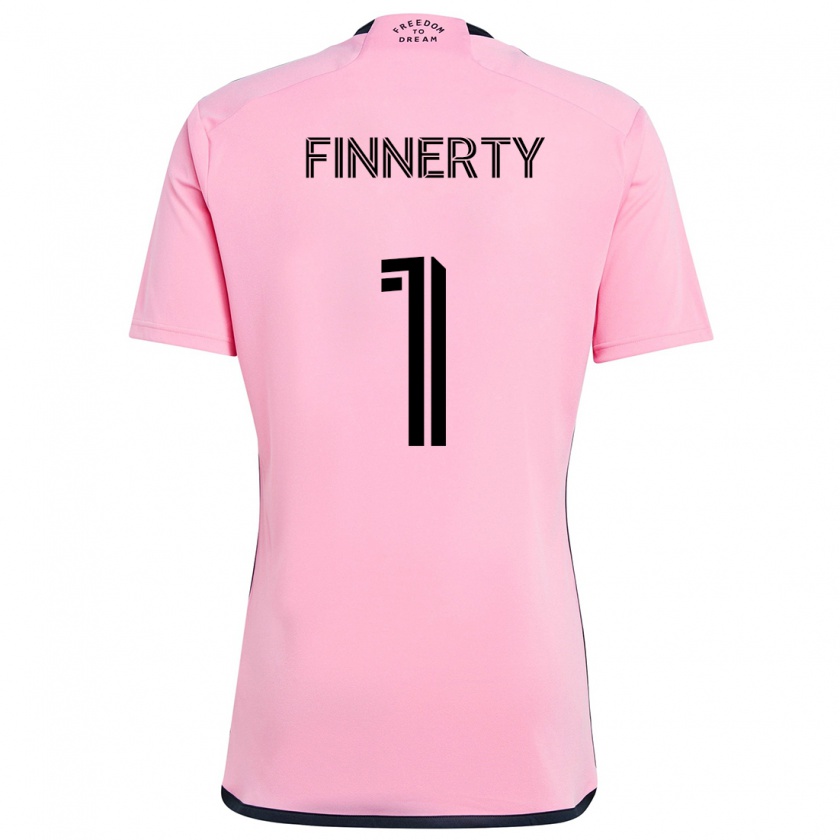 Kandiny Niño Camiseta Owen Finnerty #1 Rosa 1ª Equipación 2024/25 La Camisa Chile