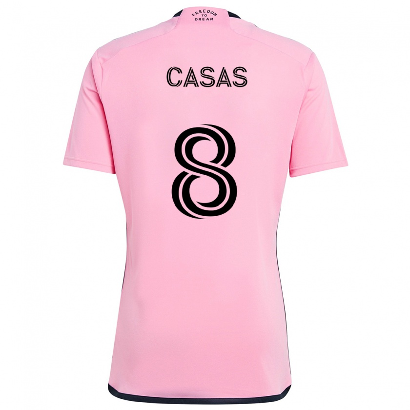 Kandiny Niño Camiseta Pep Casas #8 Rosa 1ª Equipación 2024/25 La Camisa Chile