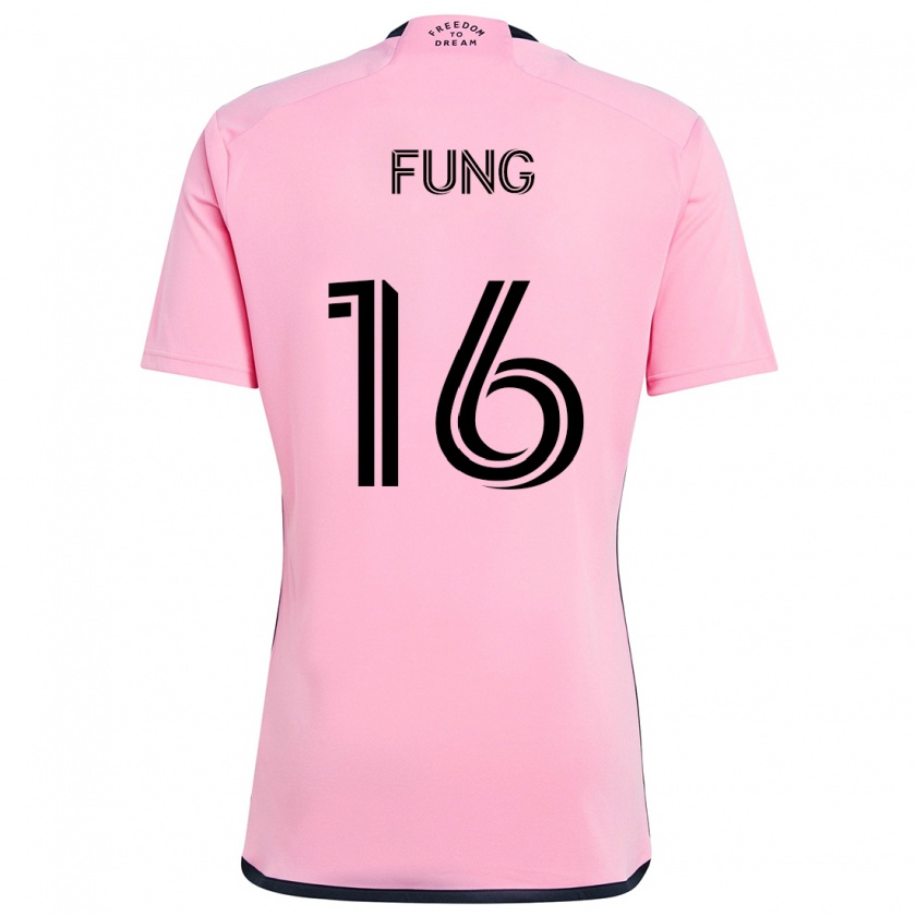 Kandiny Niño Camiseta Victor Fung #16 Rosa 1ª Equipación 2024/25 La Camisa Chile