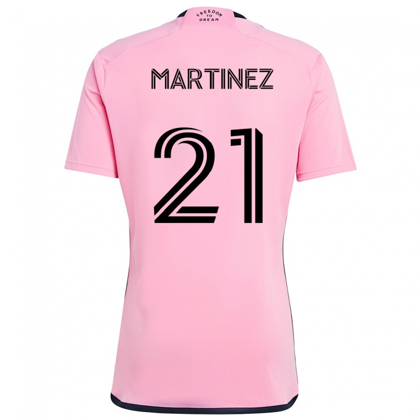 Kandiny Niño Camiseta Derrek Martinez #21 Rosa 1ª Equipación 2024/25 La Camisa Chile