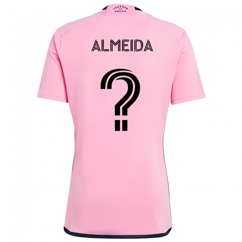 Kandiny Niño Camiseta Nicholas Almeida #0 Rosa 1ª Equipación 2024/25 La Camisa Chile