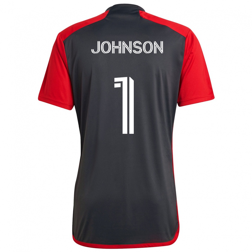 Kandiny Niño Camiseta Sean Johnson #1 Rojo Grayn 1ª Equipación 2024/25 La Camisa Chile