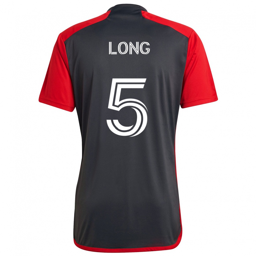 Kandiny Niño Camiseta Kevin Long #5 Rojo Grayn 1ª Equipación 2024/25 La Camisa Chile