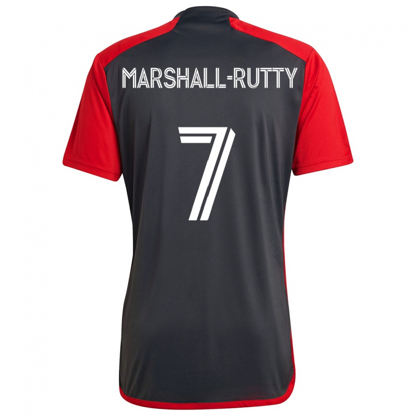 Kandiny Niño Camiseta Jahkeele Marshall-Rutty #7 Rojo Grayn 1ª Equipación 2024/25 La Camisa Chile