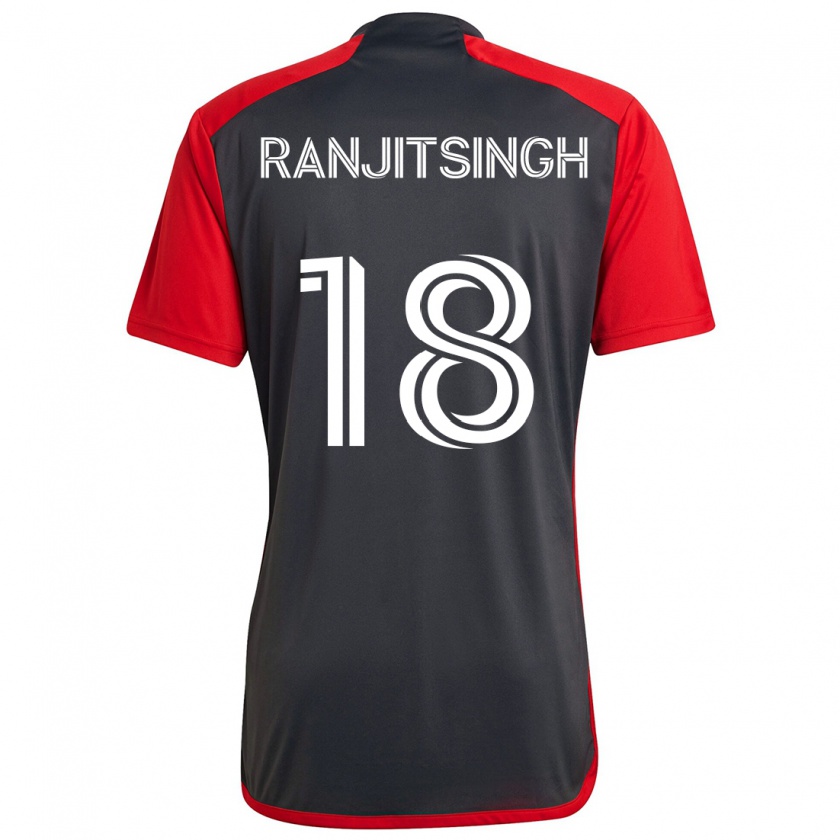 Kandiny Niño Camiseta Greg Ranjitsingh #18 Rojo Grayn 1ª Equipación 2024/25 La Camisa Chile