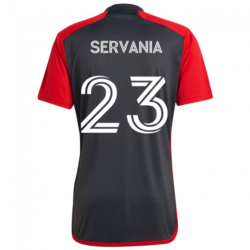 Kandiny Niño Camiseta Brandon Servania #23 Rojo Grayn 1ª Equipación 2024/25 La Camisa Chile