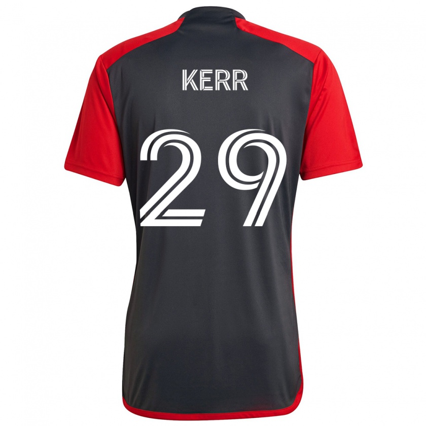 Kandiny Niño Camiseta Deandre Kerr #29 Rojo Grayn 1ª Equipación 2024/25 La Camisa Chile