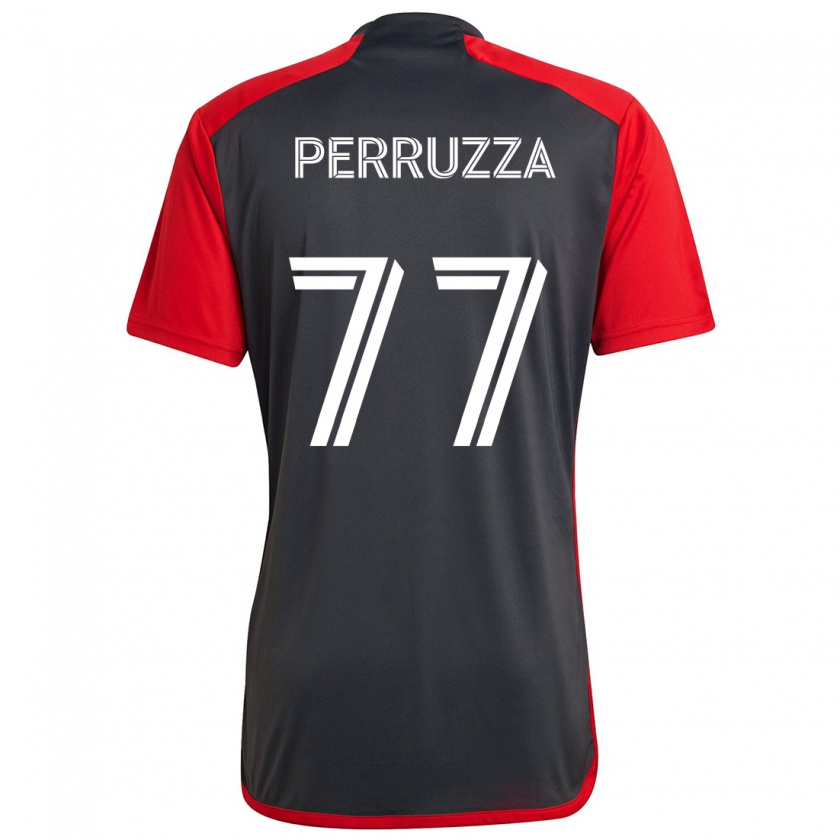 Kandiny Niño Camiseta Jordan Perruzza #77 Rojo Grayn 1ª Equipación 2024/25 La Camisa Chile