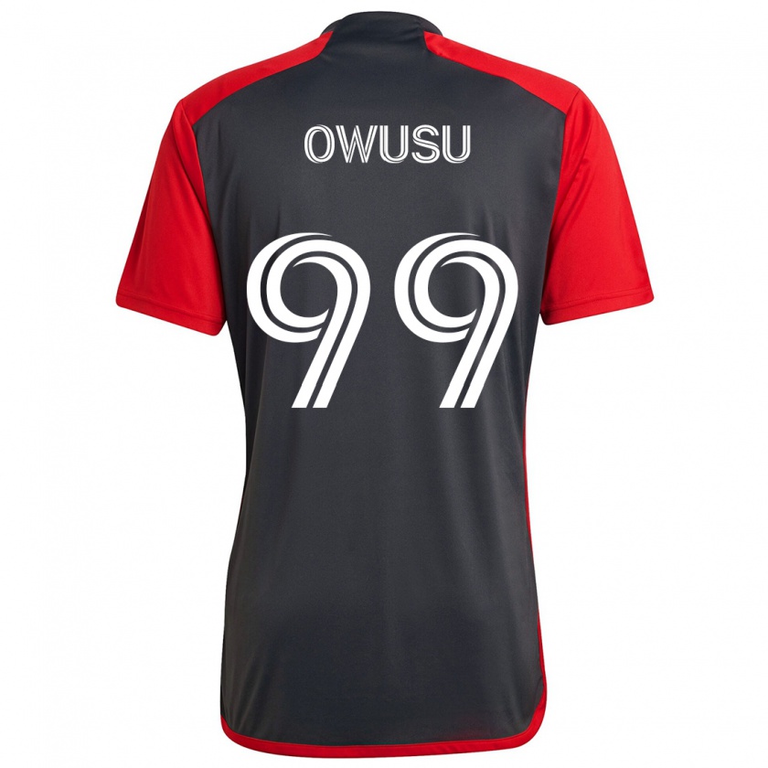 Kandiny Niño Camiseta Prince Osei Owusu #99 Rojo Grayn 1ª Equipación 2024/25 La Camisa Chile