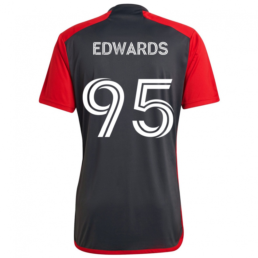 Kandiny Niño Camiseta Nathaniel Edwards #95 Rojo Grayn 1ª Equipación 2024/25 La Camisa Chile