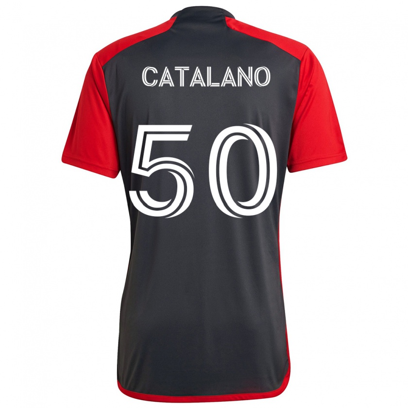 Kandiny Niño Camiseta Gianluca Catalano #50 Rojo Grayn 1ª Equipación 2024/25 La Camisa Chile