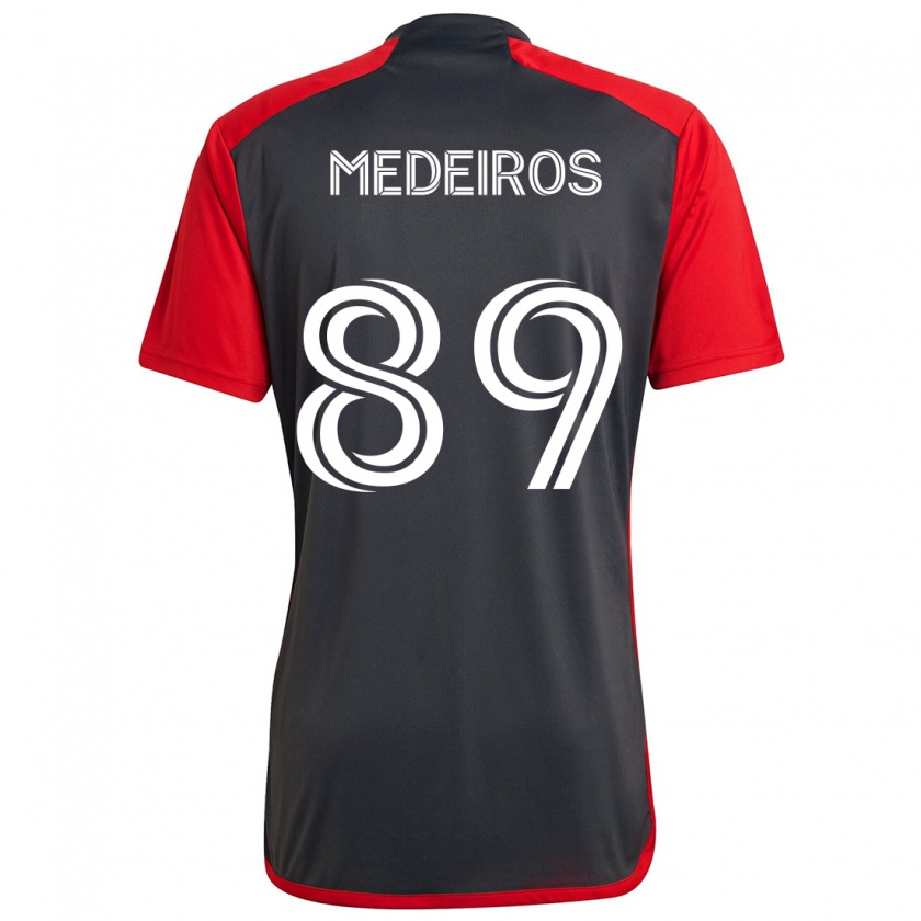 Kandiny Niño Camiseta Matthew Medeiros #89 Rojo Grayn 1ª Equipación 2024/25 La Camisa Chile