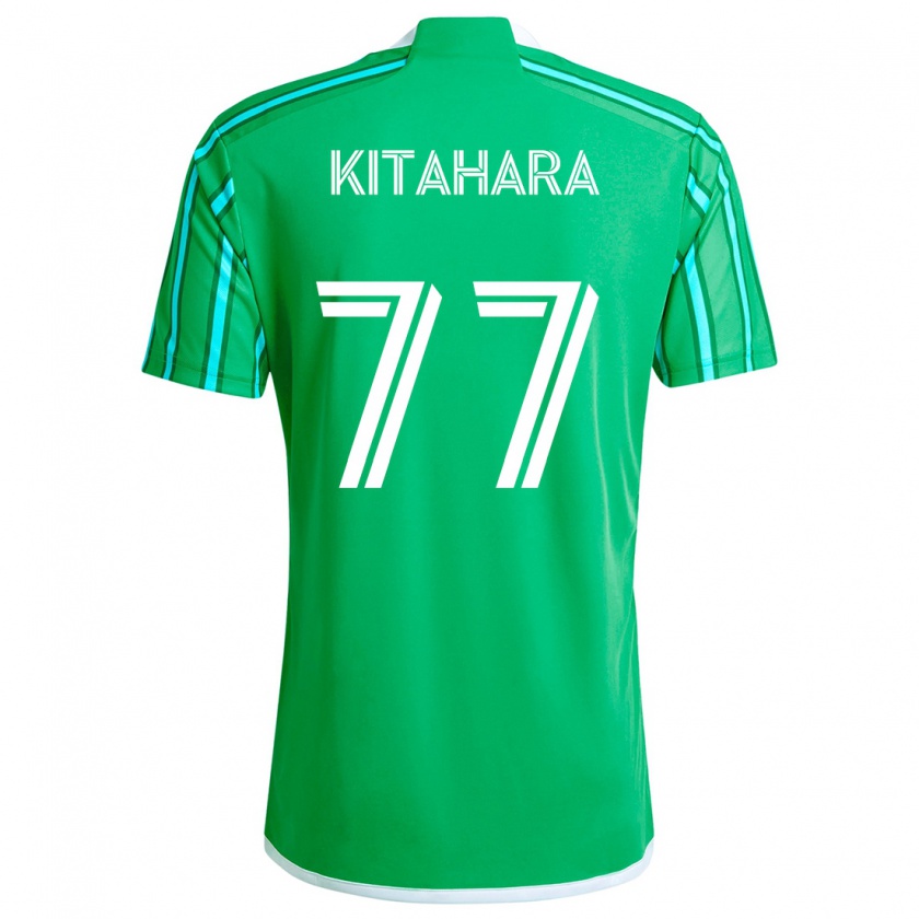 Kandiny Niño Camiseta Sota Kitahara #77 Verde Blanco 1ª Equipación 2024/25 La Camisa Chile