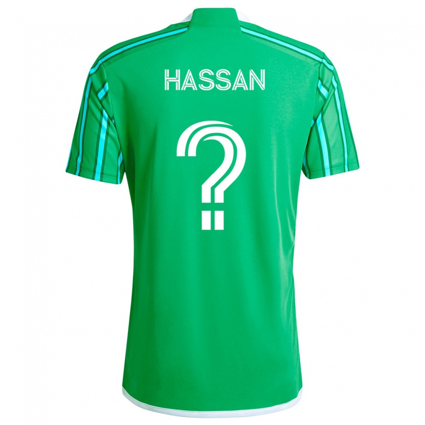 Kandiny Niño Camiseta Omar Hassan #0 Verde Blanco 1ª Equipación 2024/25 La Camisa Chile