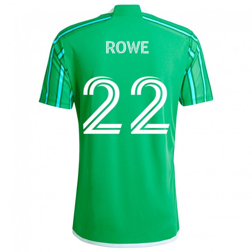 Kandiny Niño Camiseta Kelyn Rowe #22 Verde Blanco 1ª Equipación 2024/25 La Camisa Chile