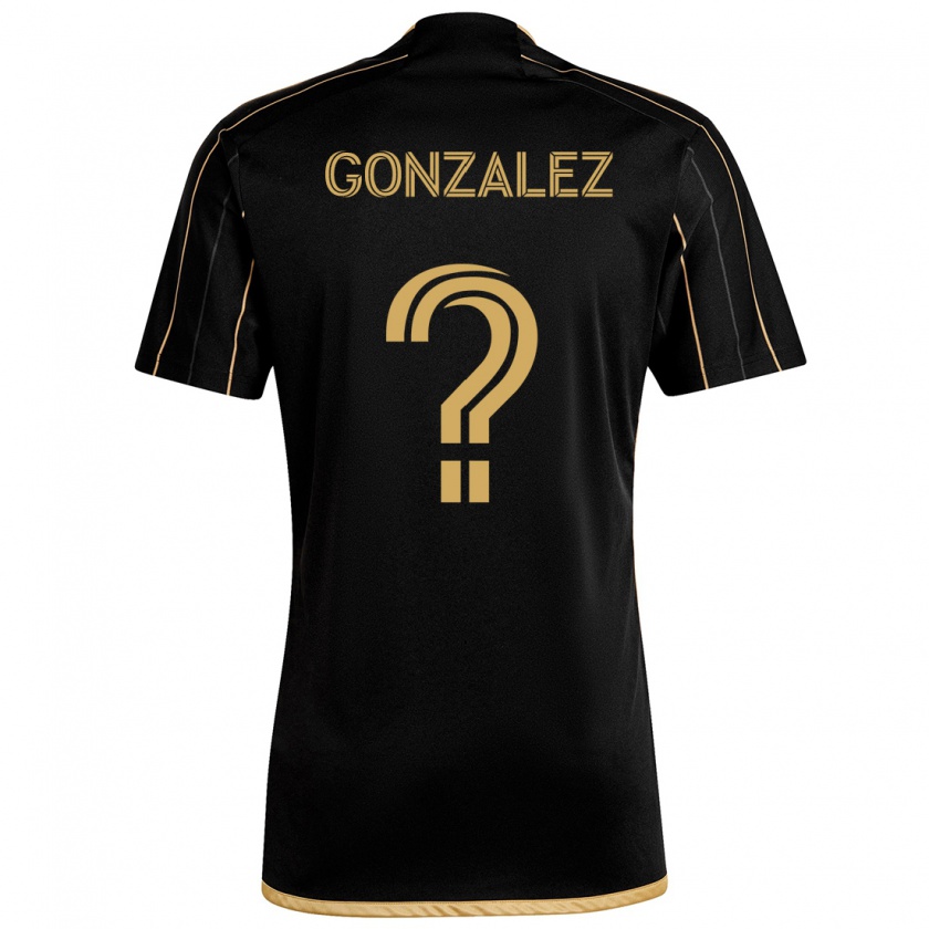 Kandiny Niño Camiseta Mario González #0 Oro Negro 1ª Equipación 2024/25 La Camisa Chile