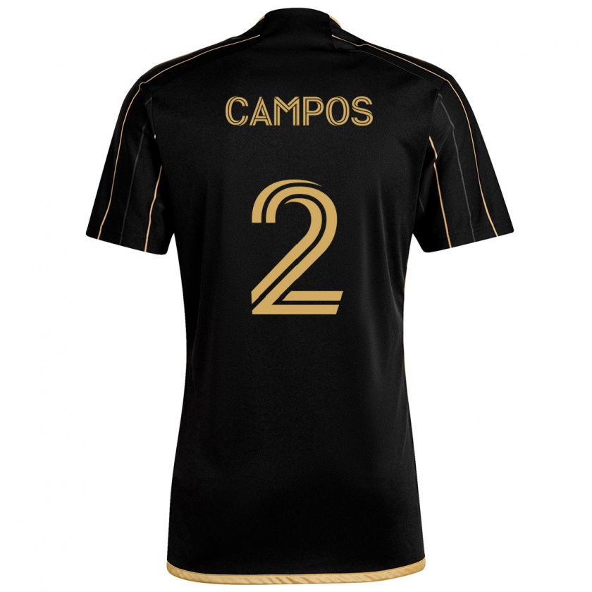 Kandiny Niño Camiseta Omar Campos #2 Oro Negro 1ª Equipación 2024/25 La Camisa Chile