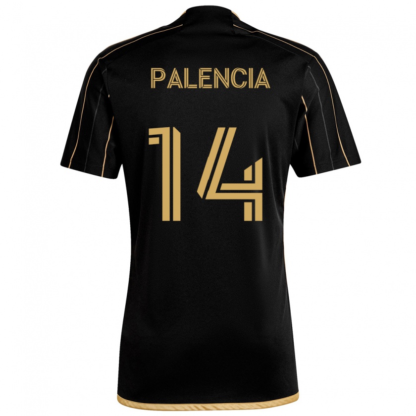 Kandiny Niño Camiseta Sergi Palencia #14 Oro Negro 1ª Equipación 2024/25 La Camisa Chile