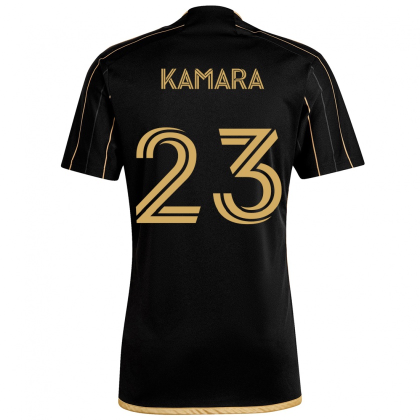 Kandiny Niño Camiseta Kei Kamara #23 Oro Negro 1ª Equipación 2024/25 La Camisa Chile