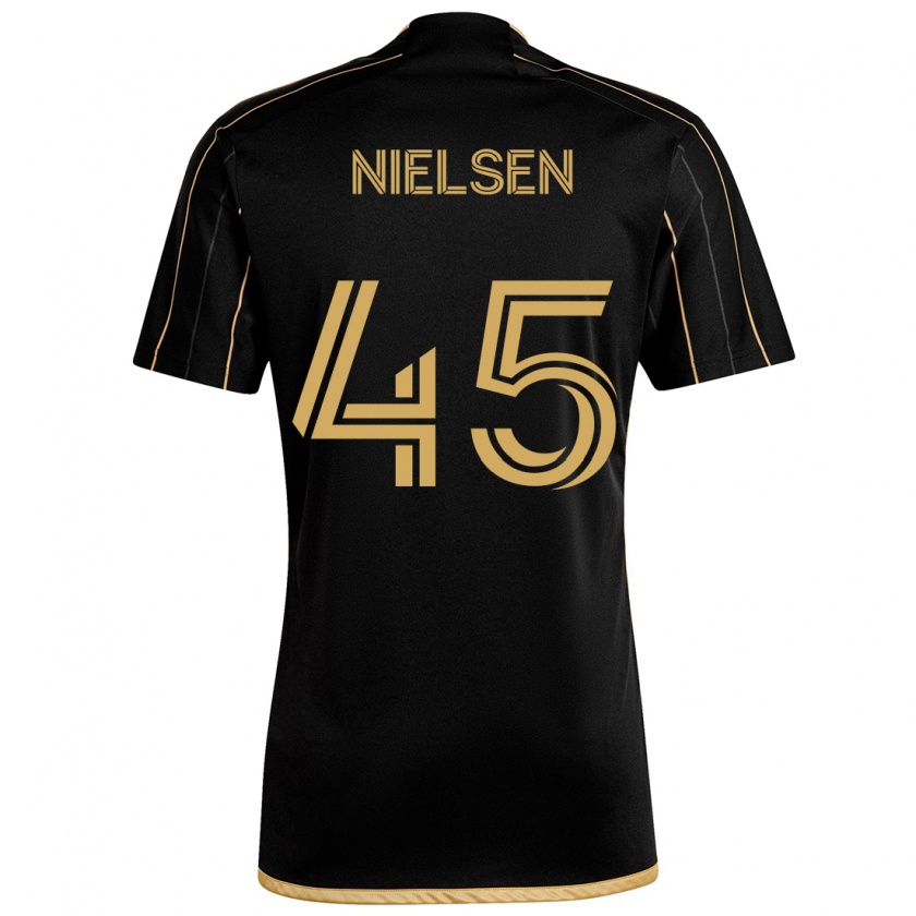 Kandiny Niño Camiseta Kenny Nielsen #45 Oro Negro 1ª Equipación 2024/25 La Camisa Chile