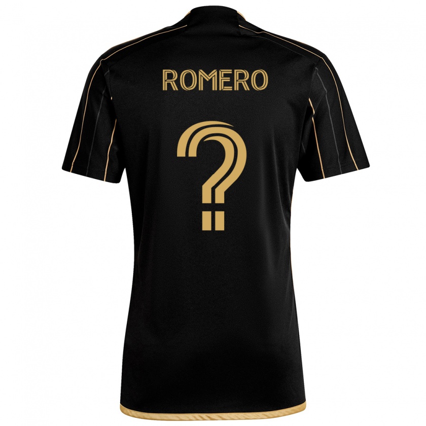 Kandiny Niño Camiseta James Romero #0 Oro Negro 1ª Equipación 2024/25 La Camisa Chile