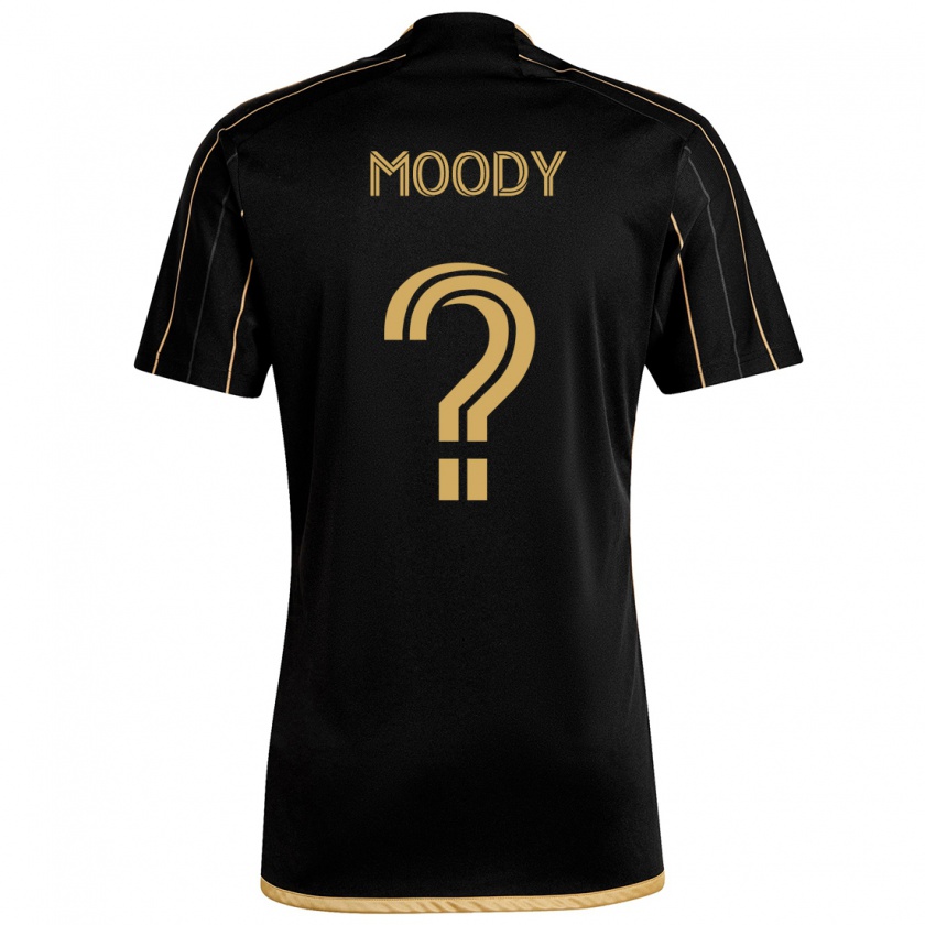 Kandiny Niño Camiseta Noah Moody #0 Oro Negro 1ª Equipación 2024/25 La Camisa Chile