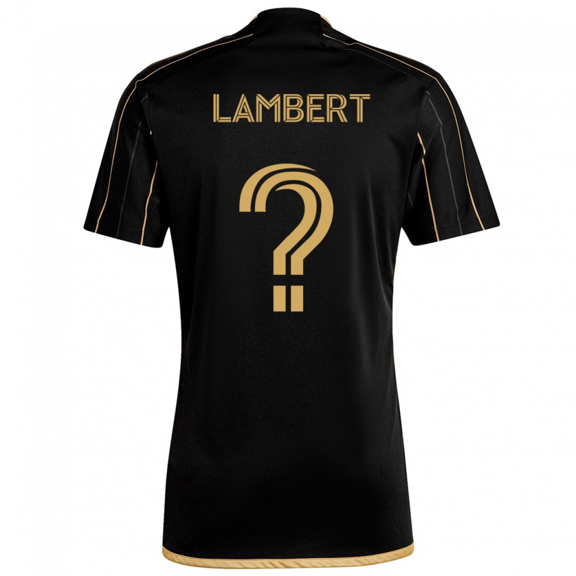 Kandiny Niño Camiseta Liam Lambert #0 Oro Negro 1ª Equipación 2024/25 La Camisa Chile