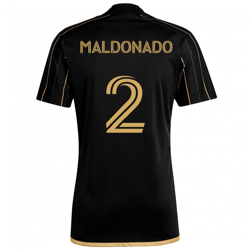 Kandiny Niño Camiseta Denil Maldonado #2 Oro Negro 1ª Equipación 2024/25 La Camisa Chile