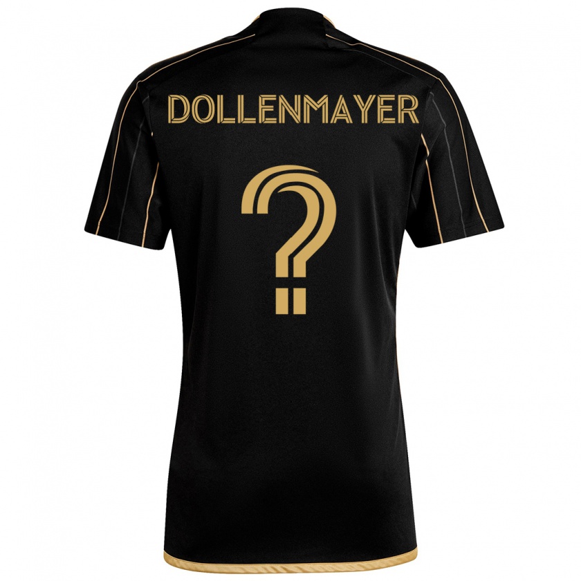 Kandiny Niño Camiseta Noah Dollenmayer #0 Oro Negro 1ª Equipación 2024/25 La Camisa Chile