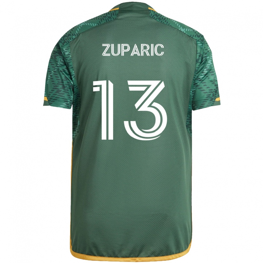 Kandiny Niño Camiseta Dario Zuparic #13 Verde Naranja 1ª Equipación 2024/25 La Camisa Chile