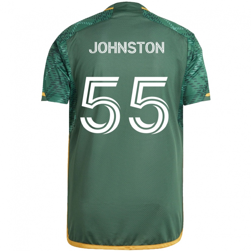 Kandiny Niño Camiseta Malcolm Johnston #55 Verde Naranja 1ª Equipación 2024/25 La Camisa Chile