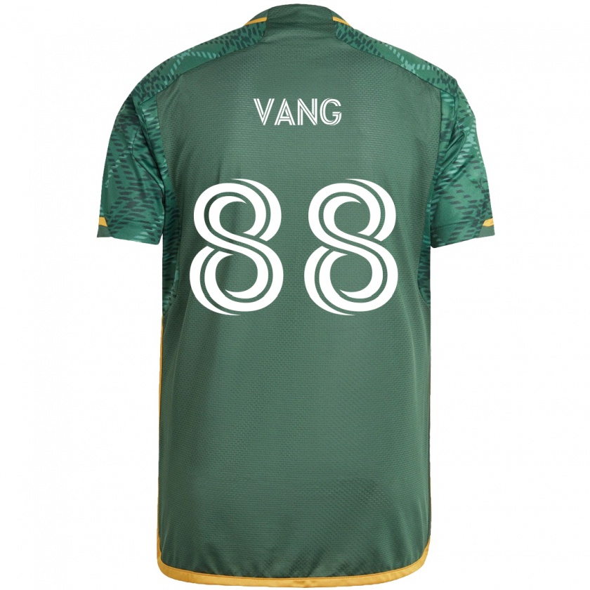 Kandiny Niño Camiseta Michael Vang #88 Verde Naranja 1ª Equipación 2024/25 La Camisa Chile