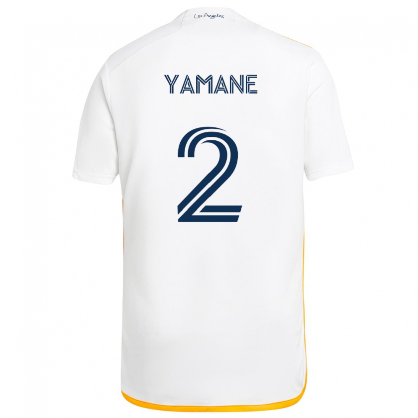 Kandiny Niño Camiseta Miki Yamane #2 Blanco Amarillo 1ª Equipación 2024/25 La Camisa Chile