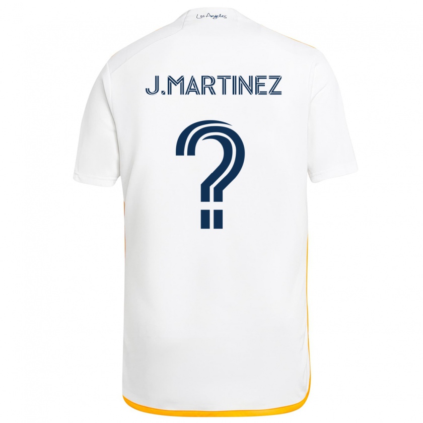 Kandiny Niño Camiseta Juan Martinez #0 Blanco Amarillo 1ª Equipación 2024/25 La Camisa Chile