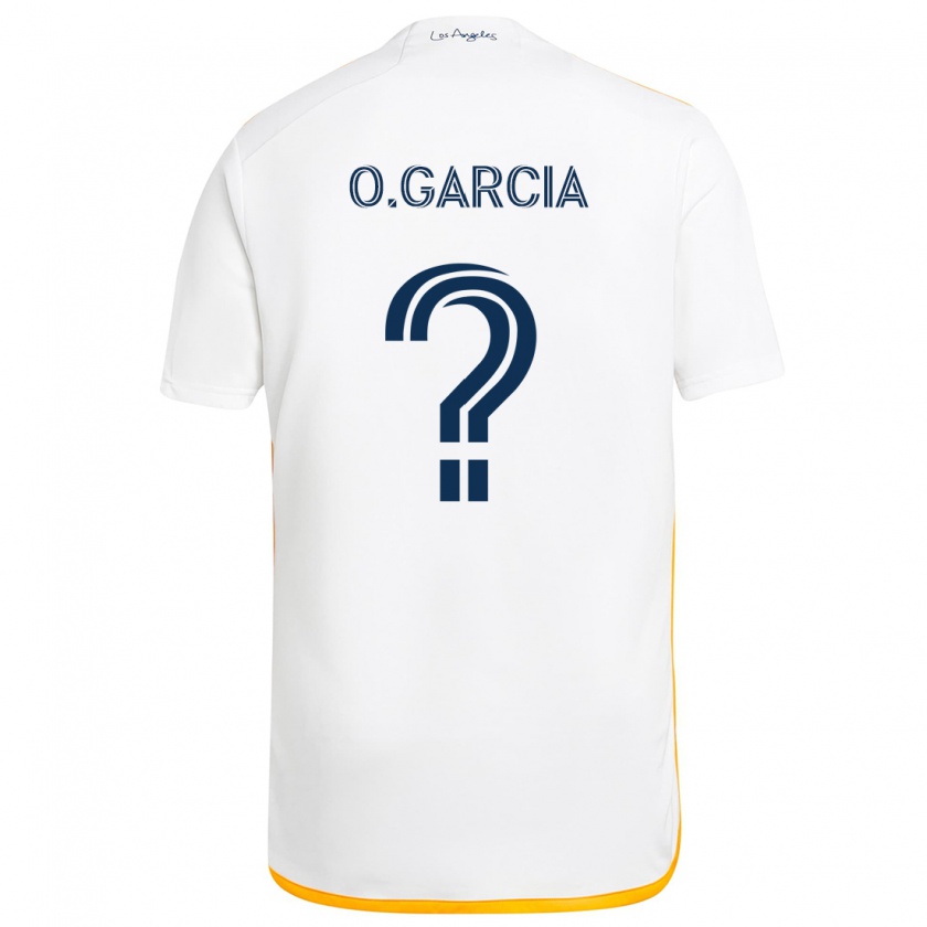 Kandiny Niño Camiseta Omar Garcia #0 Blanco Amarillo 1ª Equipación 2024/25 La Camisa Chile