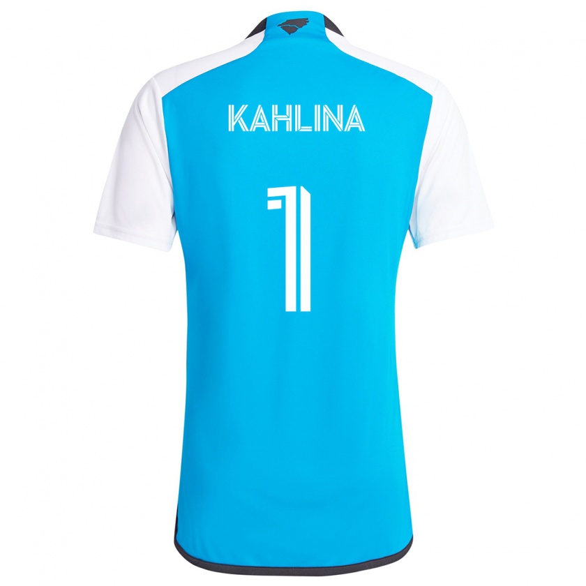 Kandiny Niño Camiseta Kristijan Kahlina #1 Azul Blanco 1ª Equipación 2024/25 La Camisa Chile