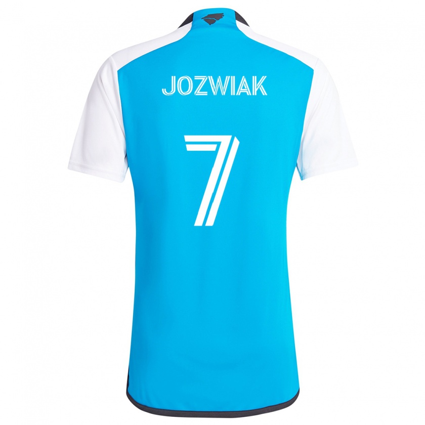 Kandiny Niño Camiseta Kamil Józwiak #7 Azul Blanco 1ª Equipación 2024/25 La Camisa Chile