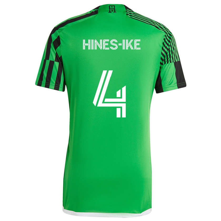 Kandiny Niño Camiseta Brendan Hines-Ike #4 Verde Negro 1ª Equipación 2024/25 La Camisa Chile