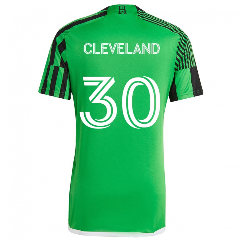 Kandiny Niño Camiseta Stefan Cleveland #30 Verde Negro 1ª Equipación 2024/25 La Camisa Chile