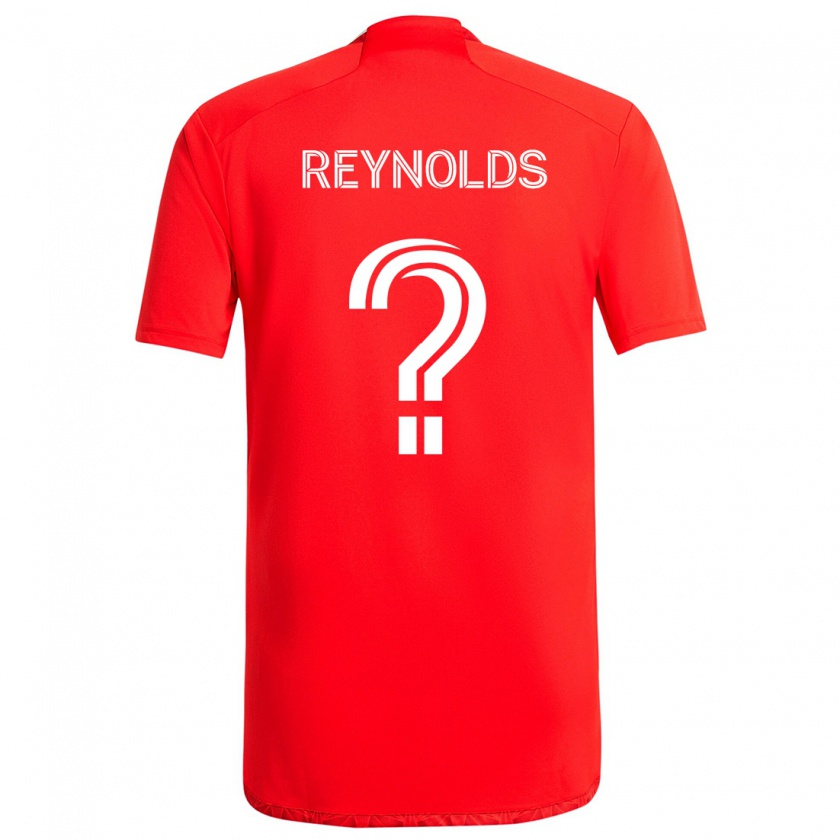 Kandiny Niño Camiseta Justin Reynolds #0 Rojo Blanco 1ª Equipación 2024/25 La Camisa Chile