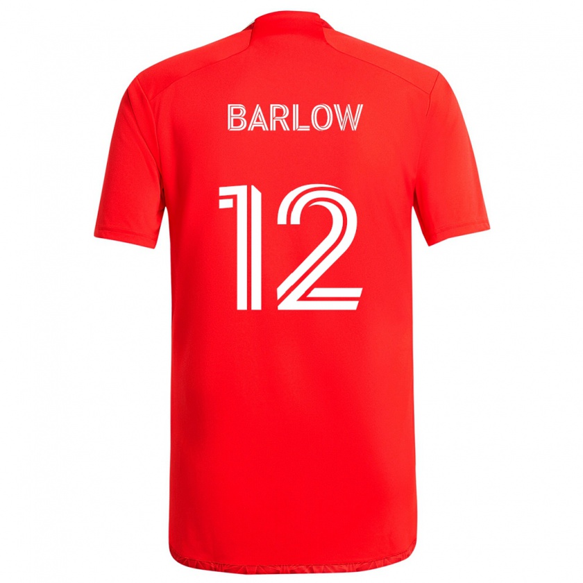 Kandiny Niño Camiseta Tom Barlow #12 Rojo Blanco 1ª Equipación 2024/25 La Camisa Chile