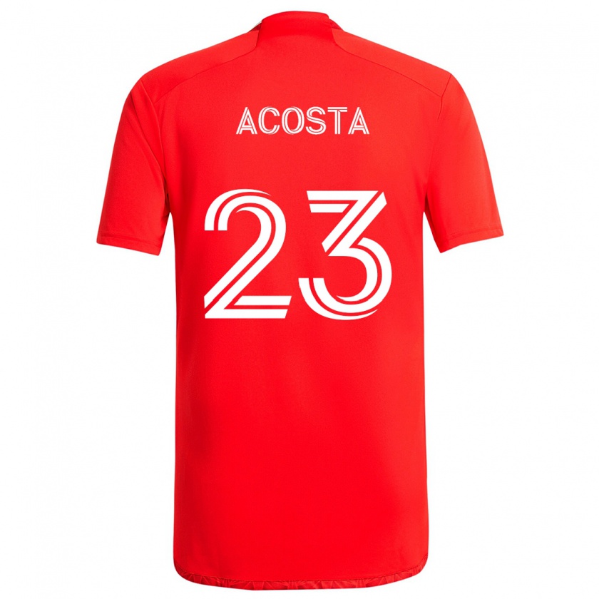 Kandiny Niño Camiseta Kellyn Acosta #23 Rojo Blanco 1ª Equipación 2024/25 La Camisa Chile