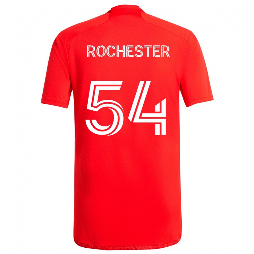 Kandiny Niño Camiseta Lamonth Rochester #54 Rojo Blanco 1ª Equipación 2024/25 La Camisa Chile