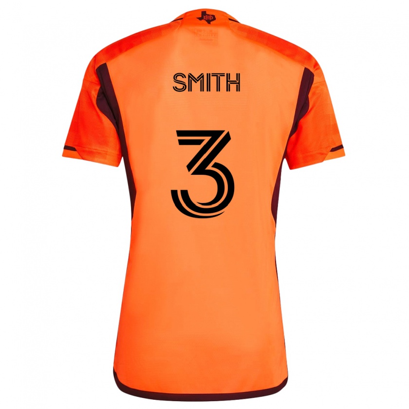 Kandiny Niño Camiseta Brad Smith #3 Naranja Negro 1ª Equipación 2024/25 La Camisa Chile