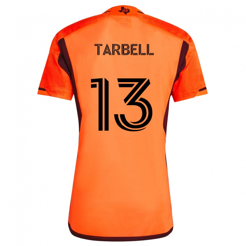 Kandiny Niño Camiseta Andrew Tarbell #13 Naranja Negro 1ª Equipación 2024/25 La Camisa Chile