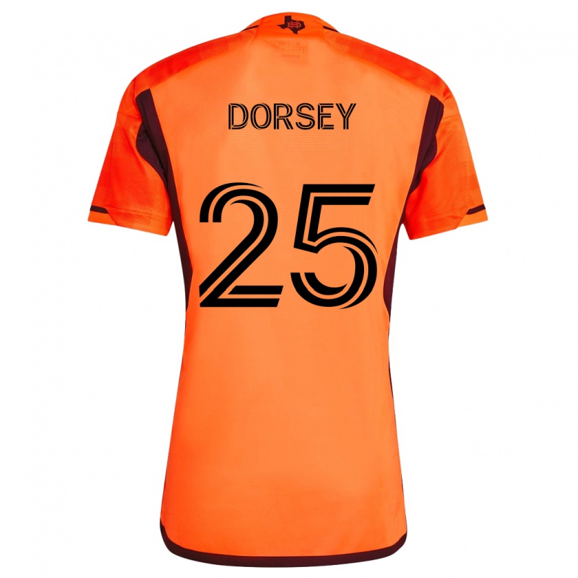 Kandiny Niño Camiseta Griffin Dorsey #25 Naranja Negro 1ª Equipación 2024/25 La Camisa Chile