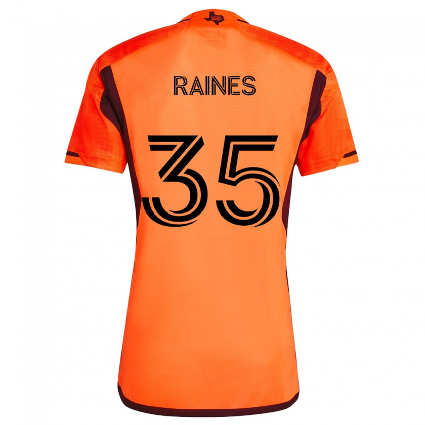 Kandiny Niño Camiseta Brooklyn Raines #35 Naranja Negro 1ª Equipación 2024/25 La Camisa Chile