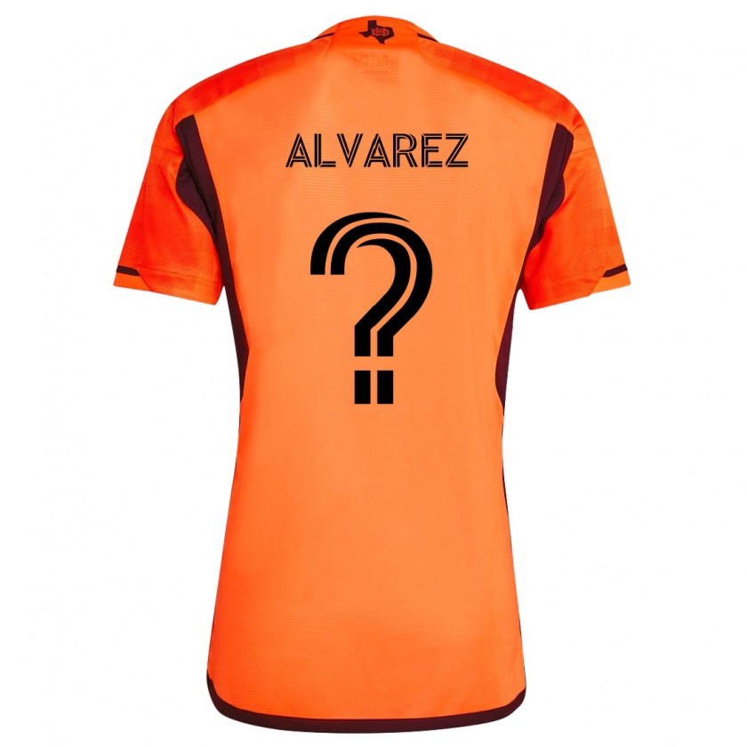 Kandiny Niño Camiseta Gianmarco Alvarez #0 Naranja Negro 1ª Equipación 2024/25 La Camisa Chile