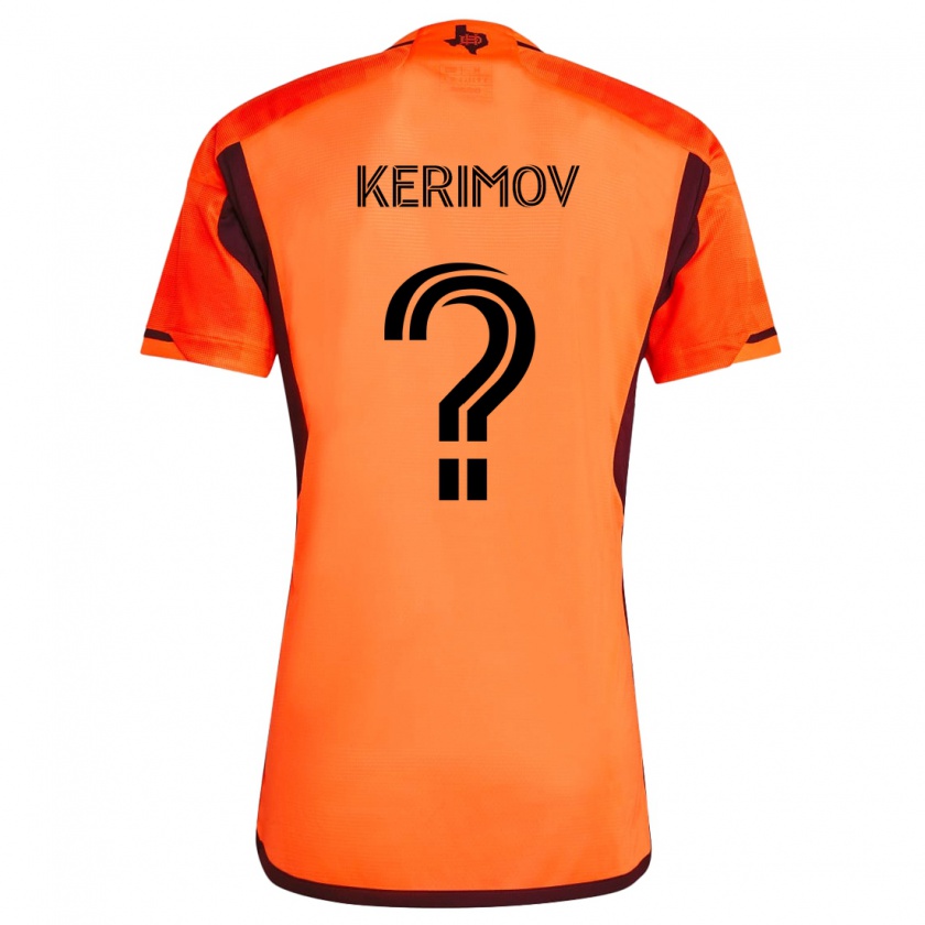 Kandiny Niño Camiseta Roman Kerimov #0 Naranja Negro 1ª Equipación 2024/25 La Camisa Chile